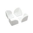 Infinity Corner Feet White (4 Pack) - EvaKool Australia