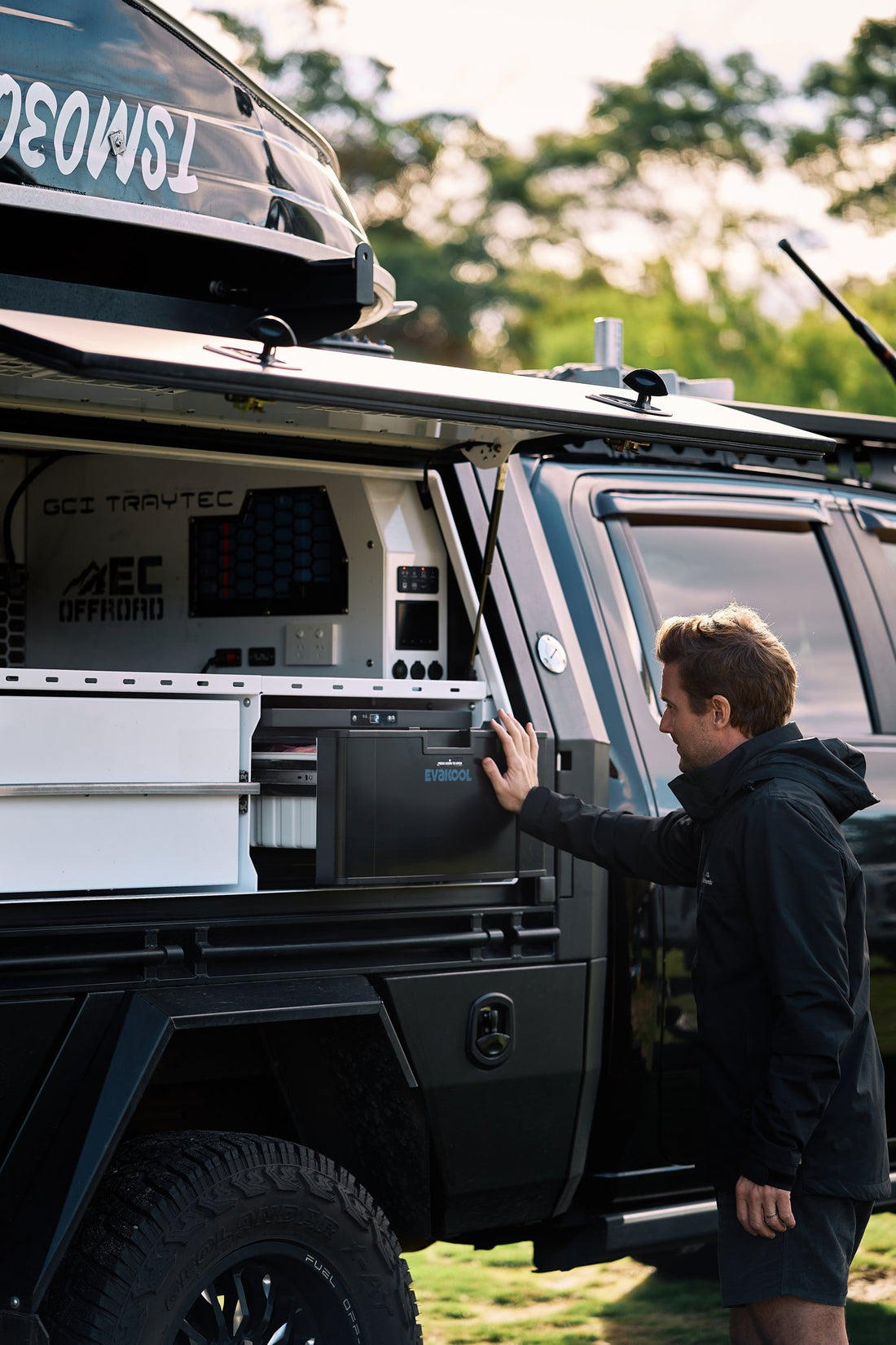 Platinum Drawer Fridge in a 4WD canopy